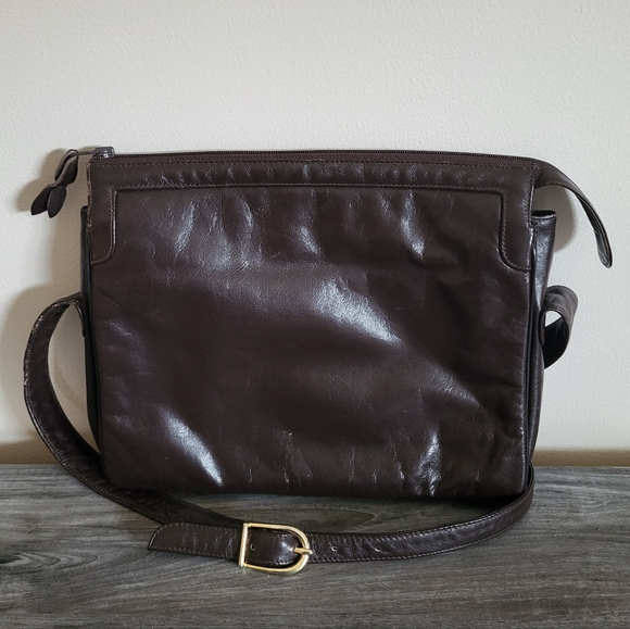 Vintage Handbags - Vintage Susan Gail Brown Leather Shoulder Bag MCM